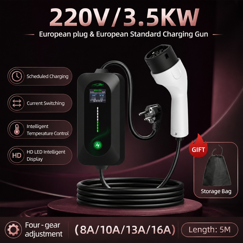 Ev Charging Cable - ROMADA 3.5KW Pengisi Daya Kendaraan Listrik