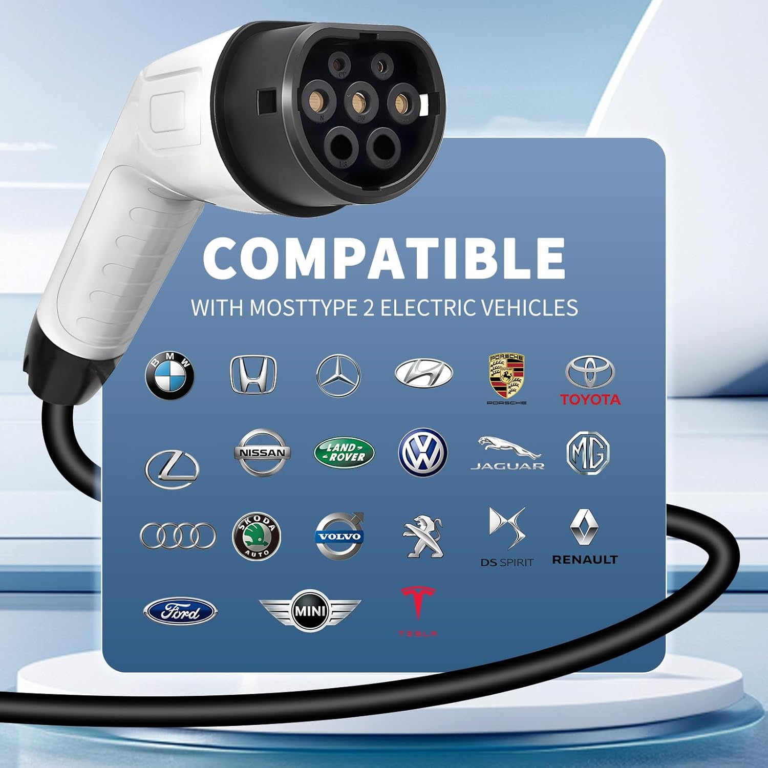 5M TPU 1, Tipe 2, 62196, IEC 3 - Ev Charging Cable ulasan dan harga