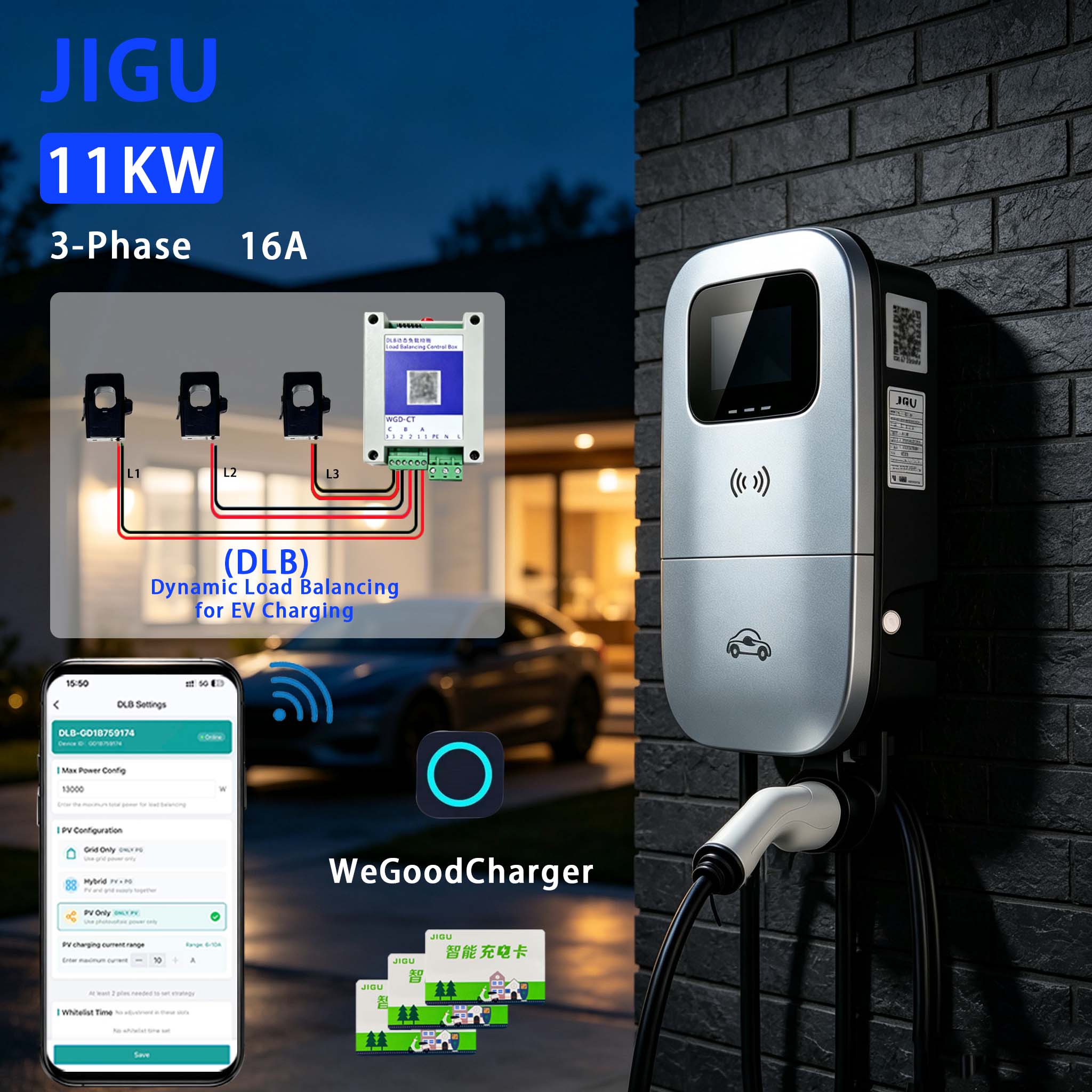 Pengisi Daya EV JIGU dengan Si - Wallbox Ev ulasan dan harga
