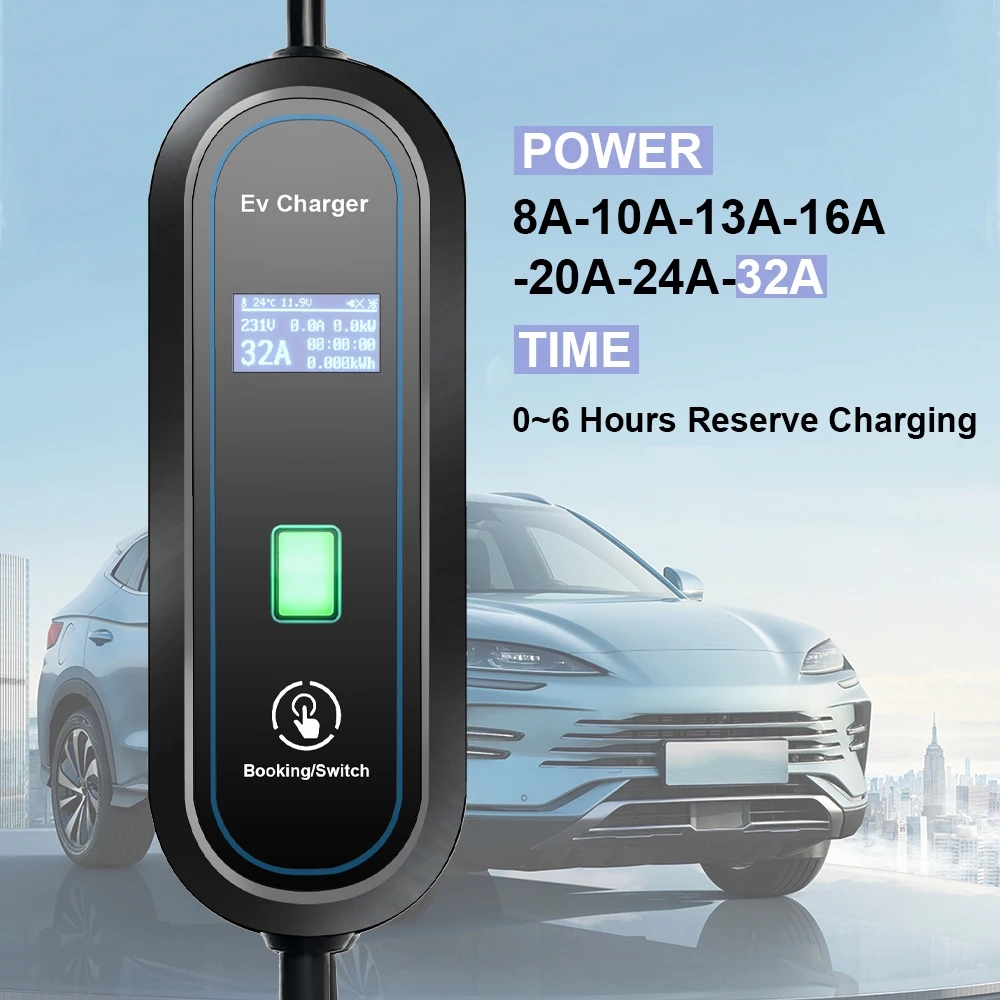 Pengisi daya EV portabel GBT,  - Portable Ev Charger 32A Type 2 Cee Plug ulasan dan harga