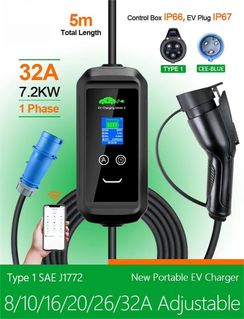 Pengisi Daya EV Portabel AC Kh - Portable Ev Charger ulasan dan harga