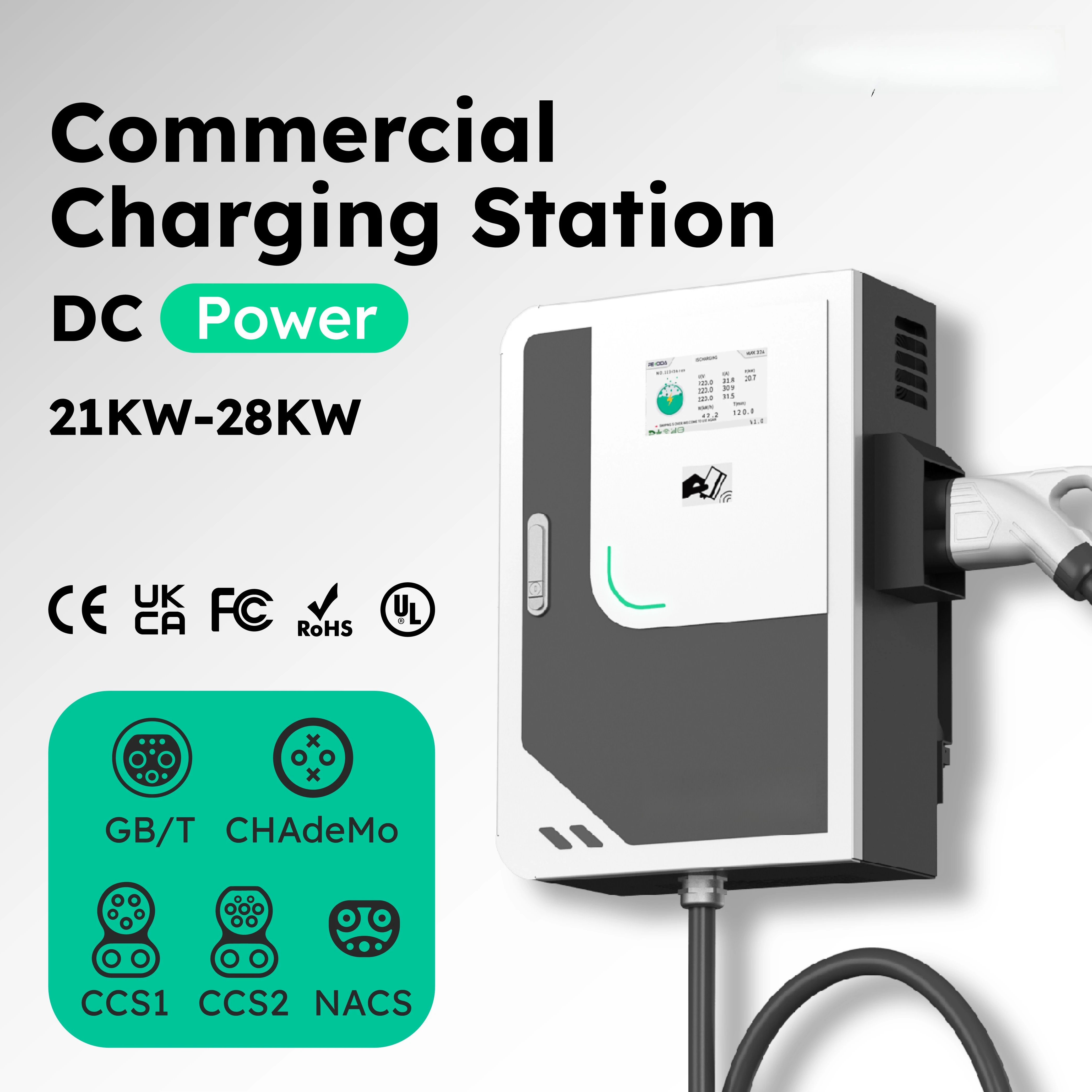 Penoda DC Wallbox Pengisi Daya - Dc Fast Charger 30Kw Wallbox Commercial ulasan dan harga